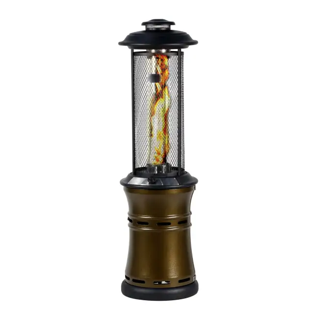 BALI OUTDOORS Deluxe Outdoor Gas Patio Heater 36000 BTU propane freestanding stainless steel bronze finish for backyard patio and BBQ entertaining