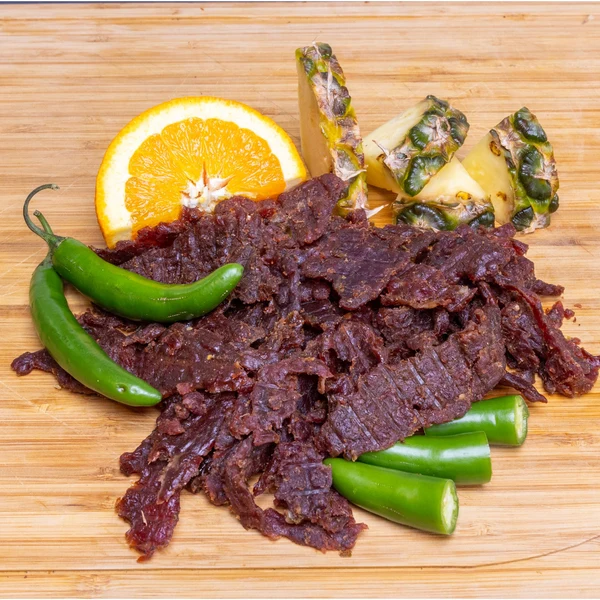 Man Candy Sweet Serrano Jerky with Bold Serrano Pepper Jerky Heat and Honey Pepper Jerky Sweetness - Perfectly Balanced Sweet Spicy High Protein Premium BBQ Beef Jerky Snack for Hiking Workouts Golf and Outdoor Adventures