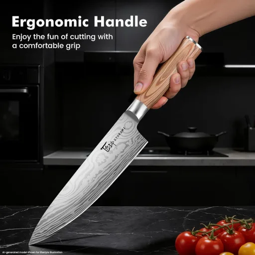 SYOKAMI 14 Piece Japanese Kitchen Knife Set with Torii Style FSC Certified Magnetic Knife Block German DIN1.4116 Steel Blades and Exotic Pakkawood Handle Knives - 2026 Upgrade BBQ Kitchen Knife Gift Set